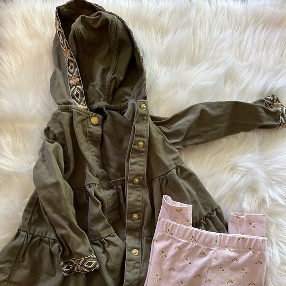 Toddler Girls Jacket and Leggings Set Size 24 mos - Picture 2 of 4